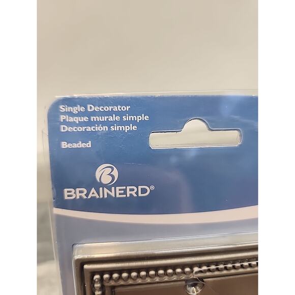 Single Decorator Face Plate Brushed Satin Pewter Brainerd 11823 2Pack [79] - Picture 4 of 9